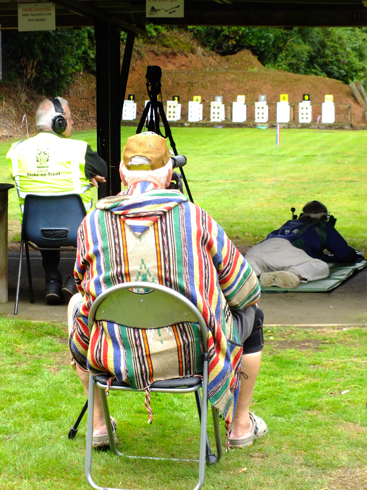 Photograph shows Lee Featherstone continuing his intense observations. The answer to the previously mentioned conundrum ... he was of course shot spotting!