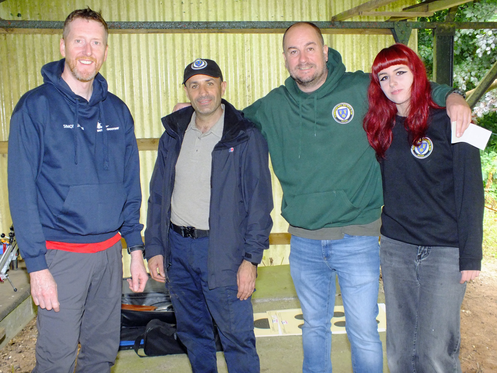 Photograph shows a wonderfully relaxed quartet - (pictured left to right) - Simon Green, Kosta Loukas, Wayne Kirkland, and Olivia Kirkland.