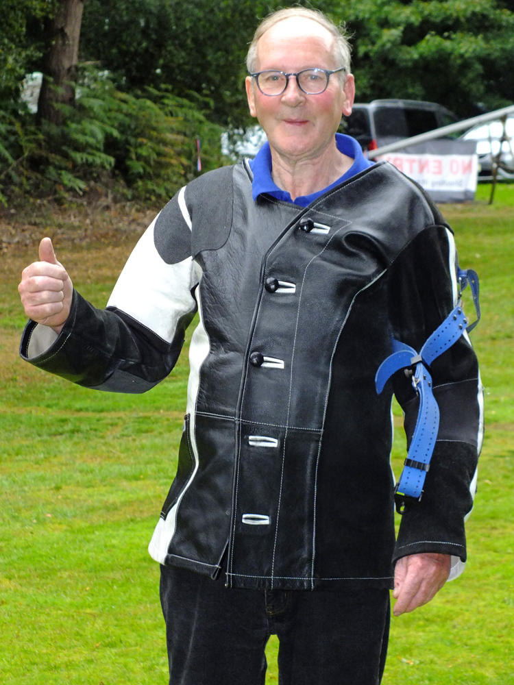 Photograph shows City of Stoke shooter - Gordon Abbots - giving the day a good old thumbs up! Good on ya, lad!