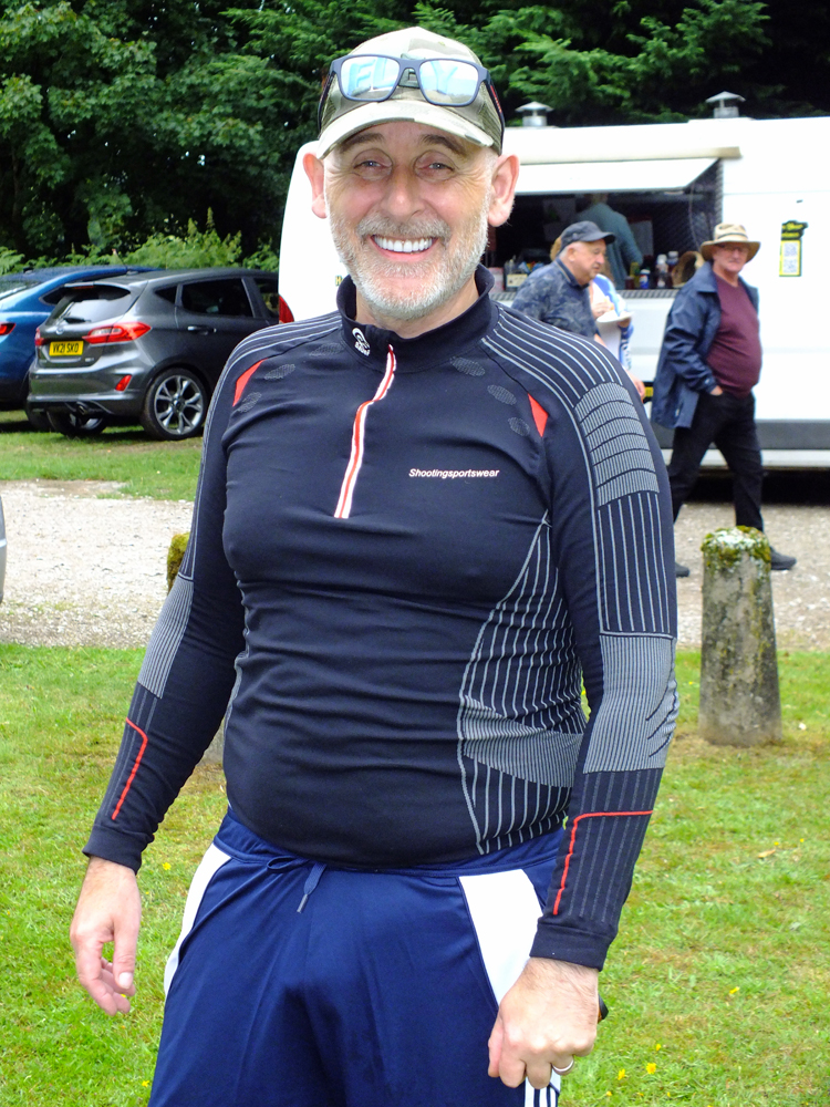 Photograph shows a cheery Gavin Scott-Brooker after completing his latest round of shooting. It looks like it all went well ... now time to relax!