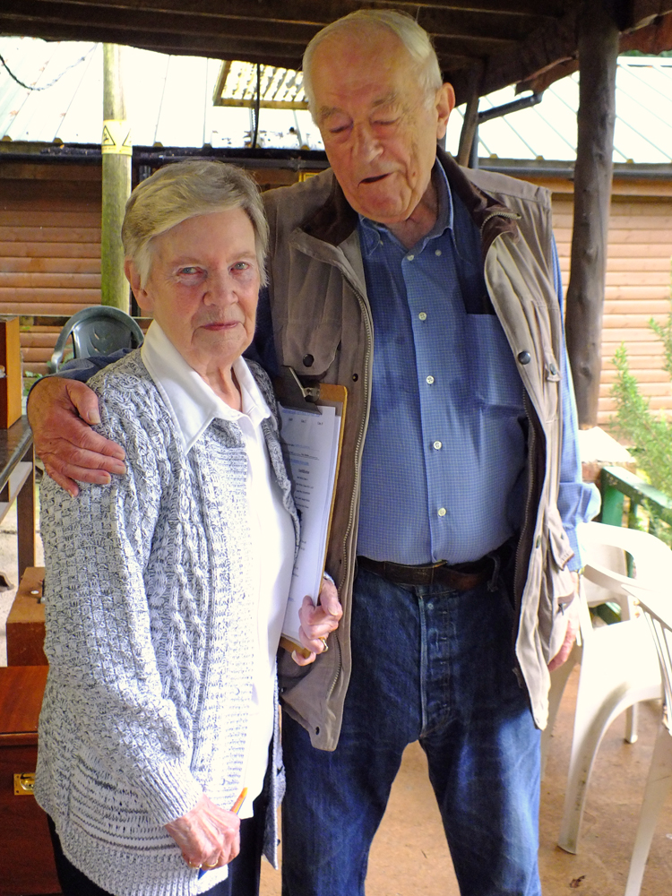 Photograph shows SSRA Trophies Secretary Dave Bayley and his dear wife Maureen taking a tender moment out while they were ensuring all the silverware was neatly in place.