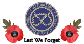 Staffordshire Smallbore Rifle Association Badge with poppy.