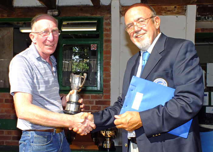 Photograph shows SSRA Chairman - Richard Tilstone (pictured right), presenting the Association Cup to Steve Rowe (pictured left).