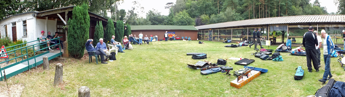 Photograph shows a panoramic view of the Chipperfield Ranges as competitors prepare for the next detail.