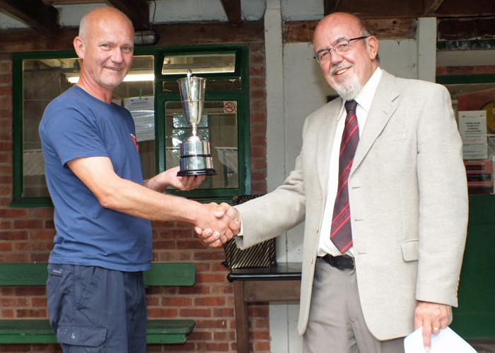 Photograph shows SSRA Chairman - Richard Tilstone (pictured right), presenting the Moat Cup to Paul Watkiss (pictured left).