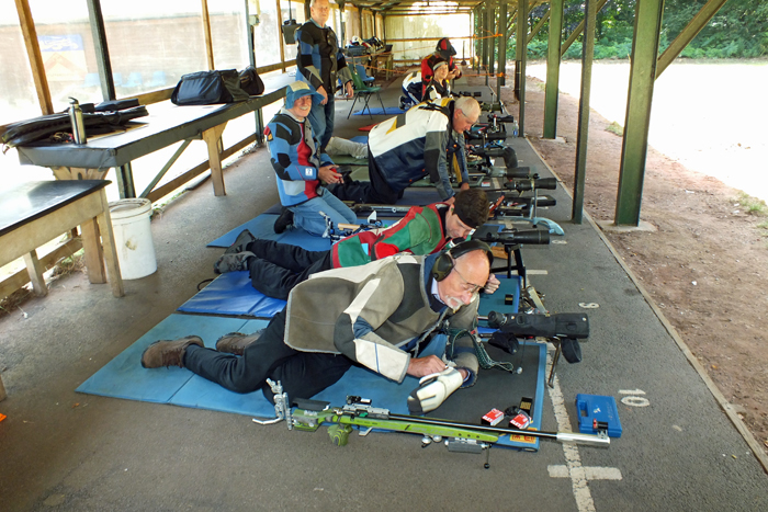 Photograph shows competitors readying themselves for the start of the next detail.