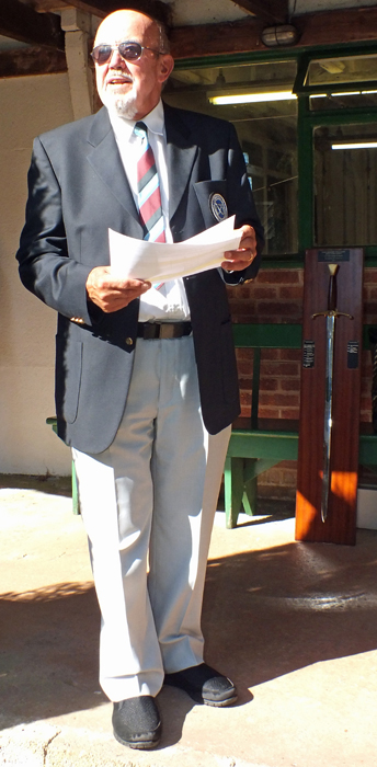 Photograph shows SSRA Chairman Richard Tilstone delivering his closing speech.