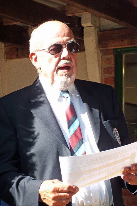 Photograph shows SSRA Chairman Richard Tilstone delivering his closing speech.