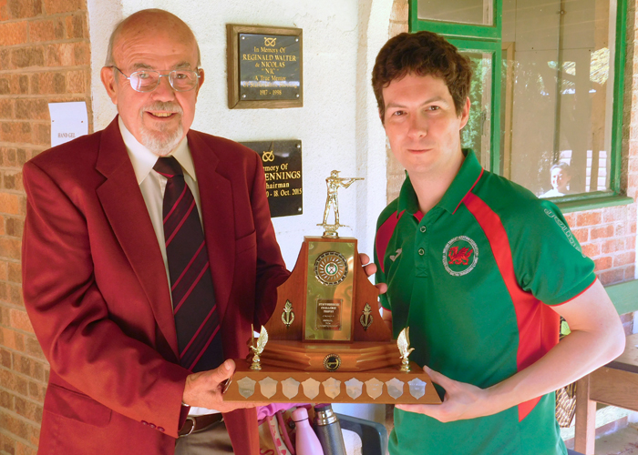 Photograph shows SSRA Chairman - Richard Tilstone (pictured left), presenting the 50 Metres Trophy to Richard Hemingway (pictured right).
