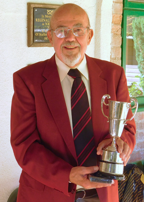 Photograph shows SSRA Chairman - Richard Tilstone having been presented with the Moat Cup.