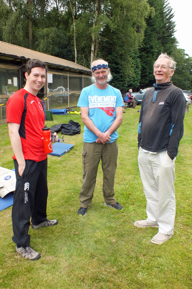 Photograph shows Richard Hemingway (pictured left), Paul Watkiss (pictured centre) and Vic Tyne (pictured right) enjoying a good old natter, and no doubt comparing notes on the day's shooting so far!