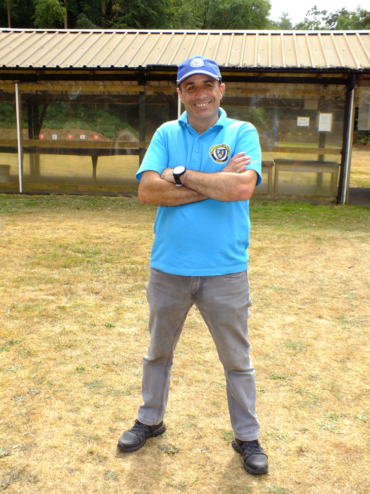 Photograph shows Kosta Loukas relaxing at the end of a very enjoyable day's shooting.