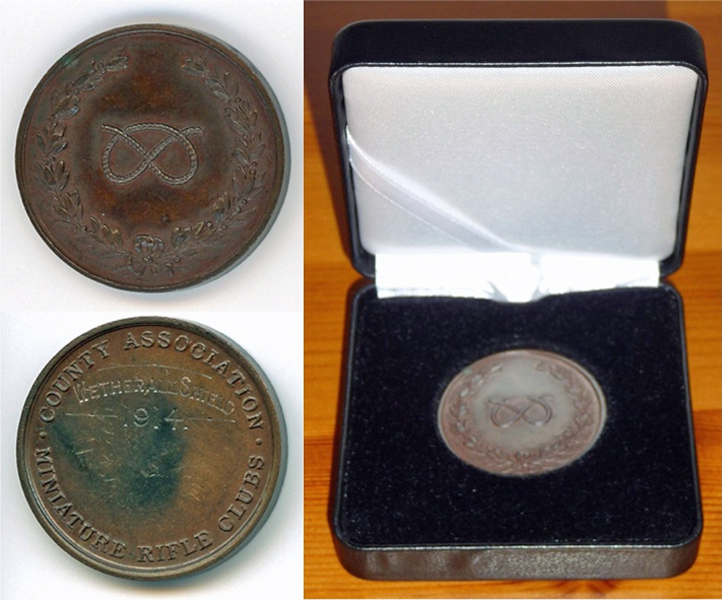 Photograph shows the Weatherall Shield Winners Medal 1914.